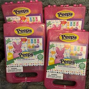 Peeps Pink Travel Clipboard Sketchpad for Kids 4 pieces